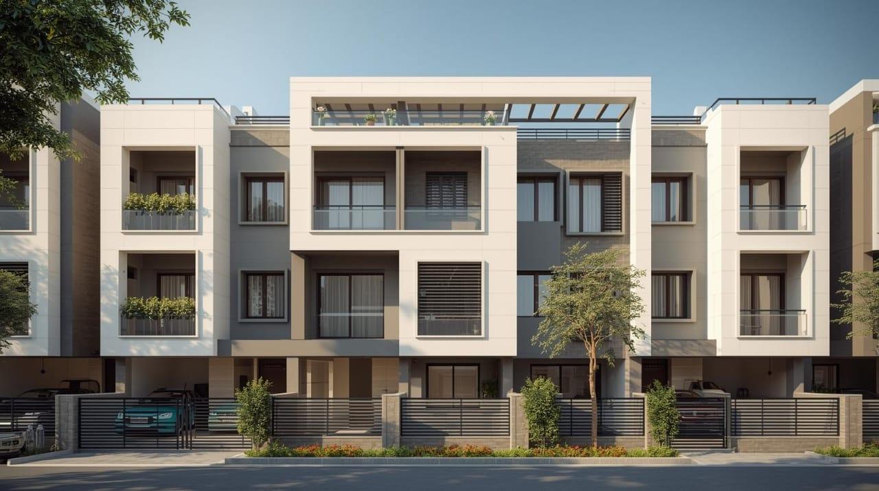 Affordable independent house exterior view