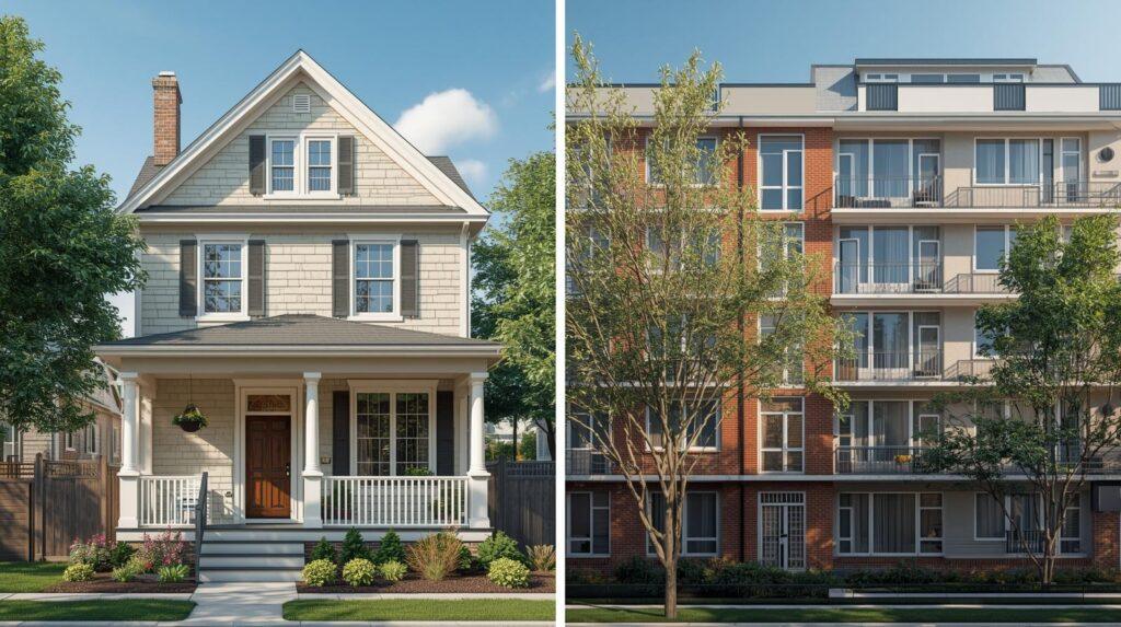 Independent house vs apartment comparison