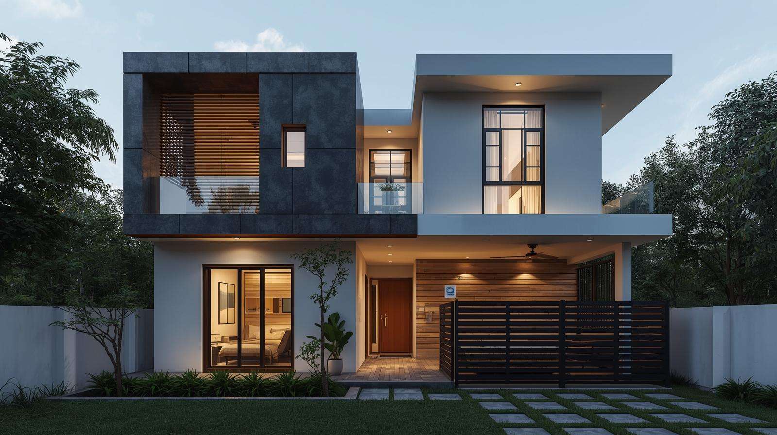 Two floor villa with premium exterior design